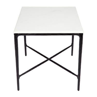 Heston Square Marble Side Table - Black
