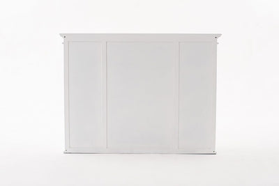 Kitchen Hutch Cabinet with 5 Doors 3 Drawers - Classic White