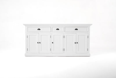 Hutch Bookcase 5 Doors 3 Drawers - Classic White
