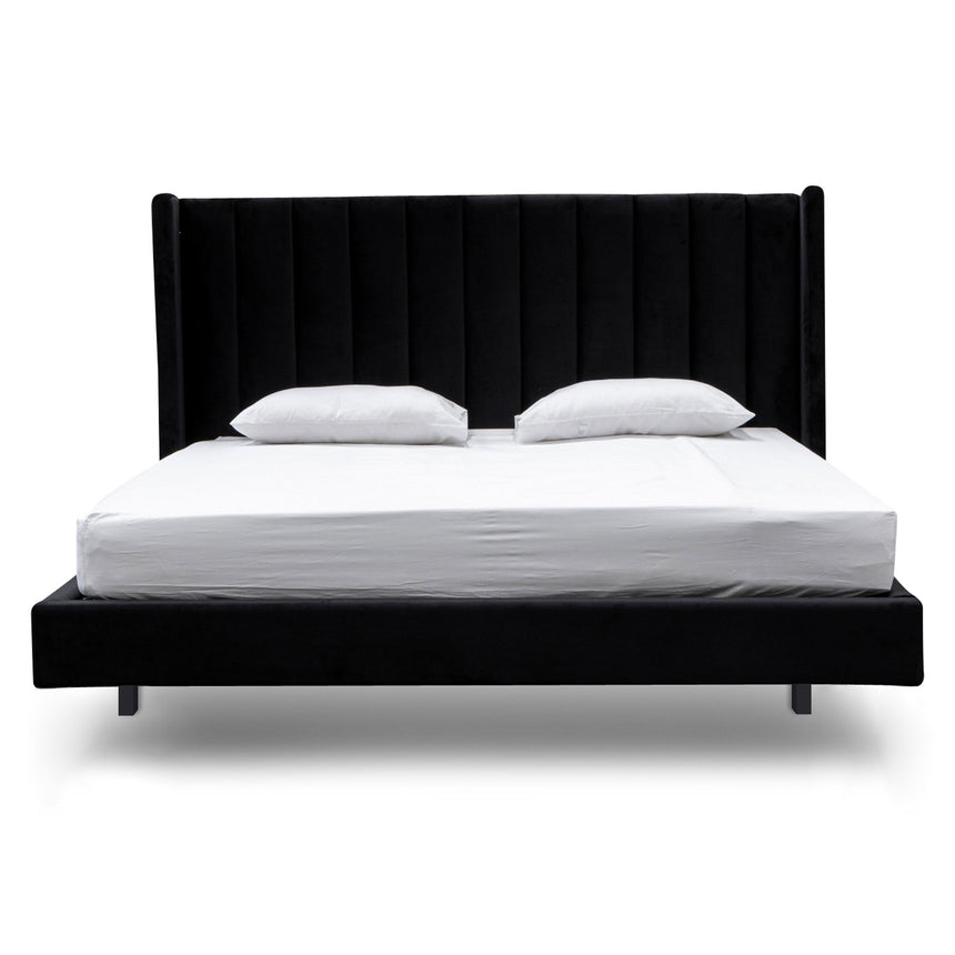 Queen Bed Frame - Black Velvet