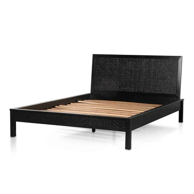 Wooden Queen Sized Bed Frame - Black