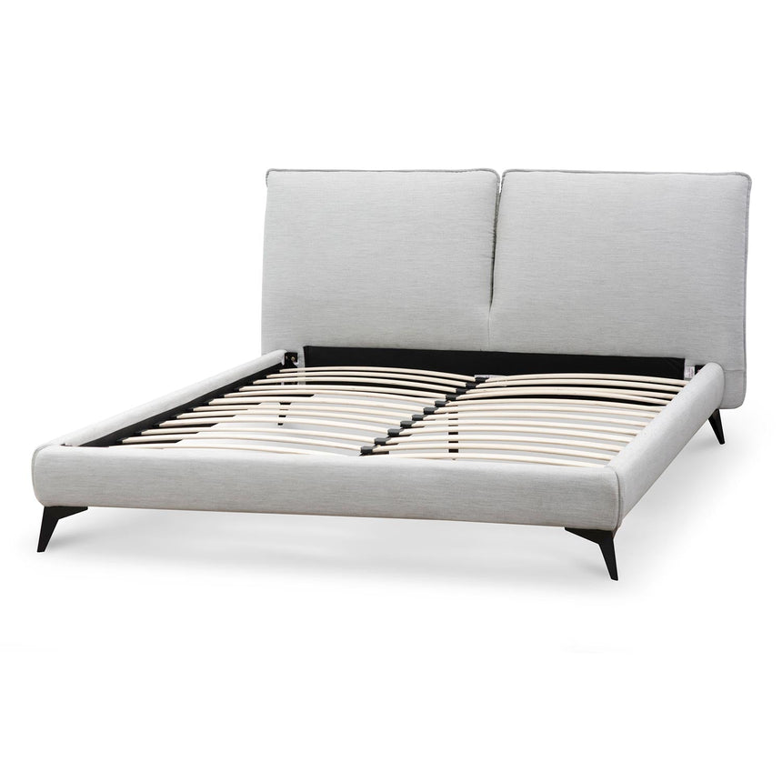 Fabric King Bed - Pearl Grey
