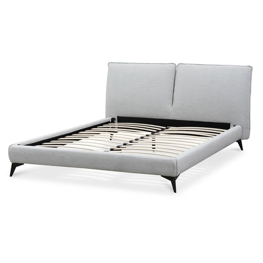Fabric King Bed - Pearl Grey