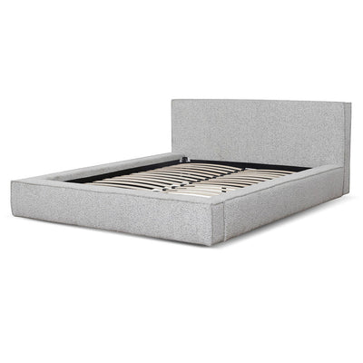 Queen Sized Bed Frame - Pepper Boucle
