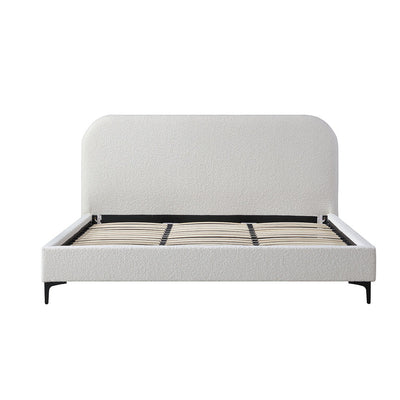Queen Bed Frame - Cream White