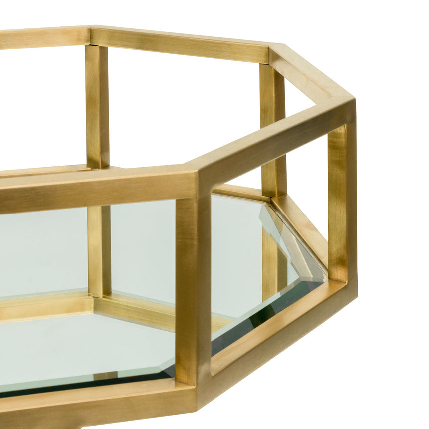 Bar Cart - Mirror and Gold Base