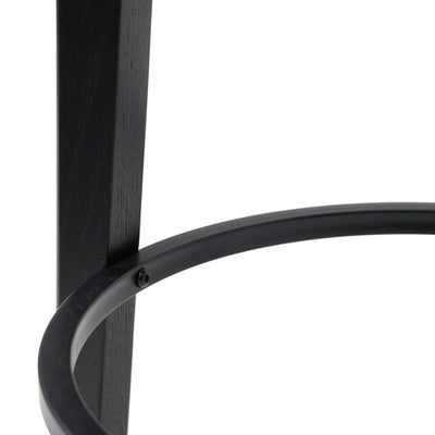 65cm Solid wood Bar Stool - Full Black