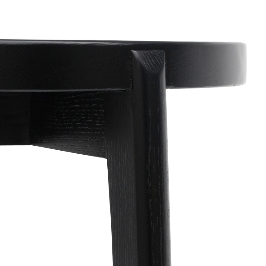 65cm Solid wood Bar Stool - Full Black