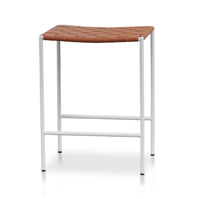 White Frame Bar stool - Tan (Set of 2)