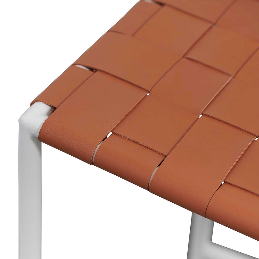 White Frame Bar stool - Tan (Set of 2)