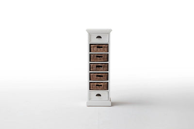 Storage Tower with Basket Set - Classic White