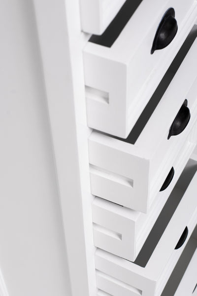 Storage Tower with Drawers - Classic White