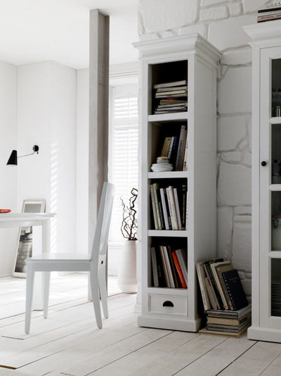 Bookshelf with Drawer - Classic White