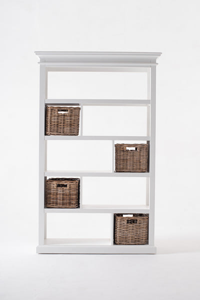 Room Divider with Basket Set - Classic White