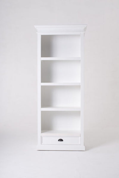 Bookcase with 1 Drawer - Classic White