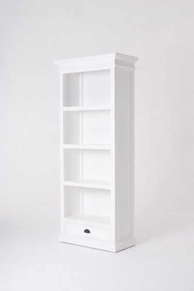 Bookcase with 1 Drawer - Classic White