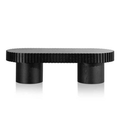 1.4m Wooden Coffee Table - Black