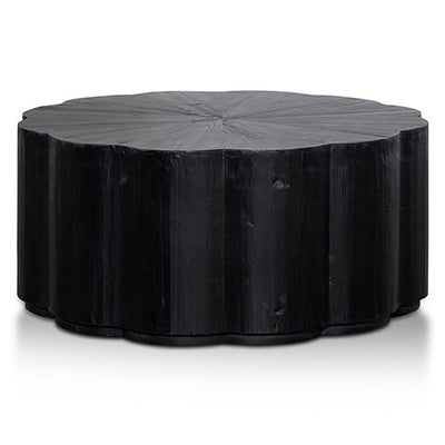 100cm Round Coffee Table - Full Black