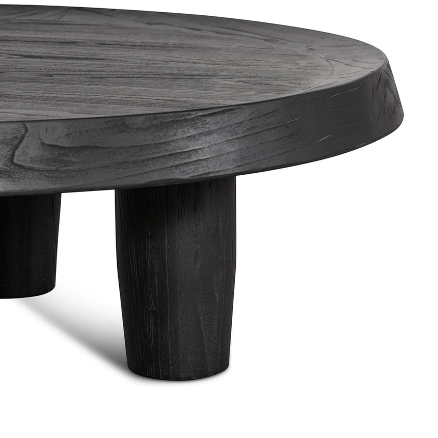 100cm Round Coffee Table - Black