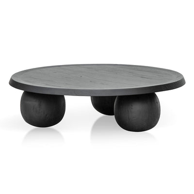 100cm Elm Ball Coffee Table - Full Black