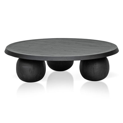 100cm Elm Ball Coffee Table - Full Black
