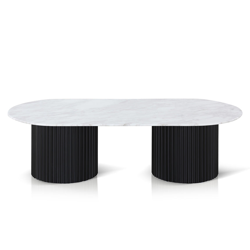 1.3m Marble Coffee Table - Black