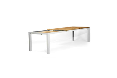 Carmel Outdoor Extension Table 3.1m - White Powder Coated Legs