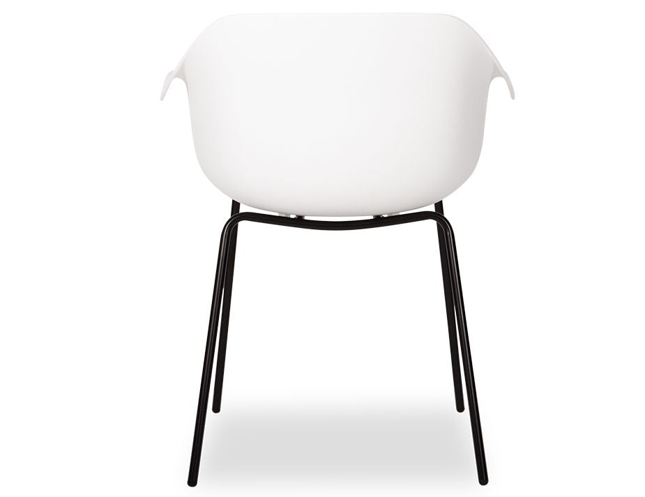 Crane Chair - Black Post - White Shell