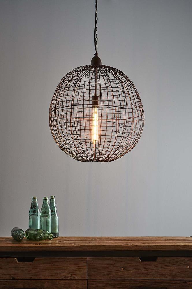 Cray Ball Medium - Antique Copper - Wire Weave Ball Pendant Light - House of Isabella AU