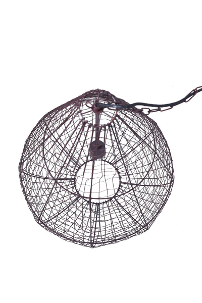 Cray Pot Large - Antique Copper - Wire Weave Teardrop Pendant Light - House of Isabella AU