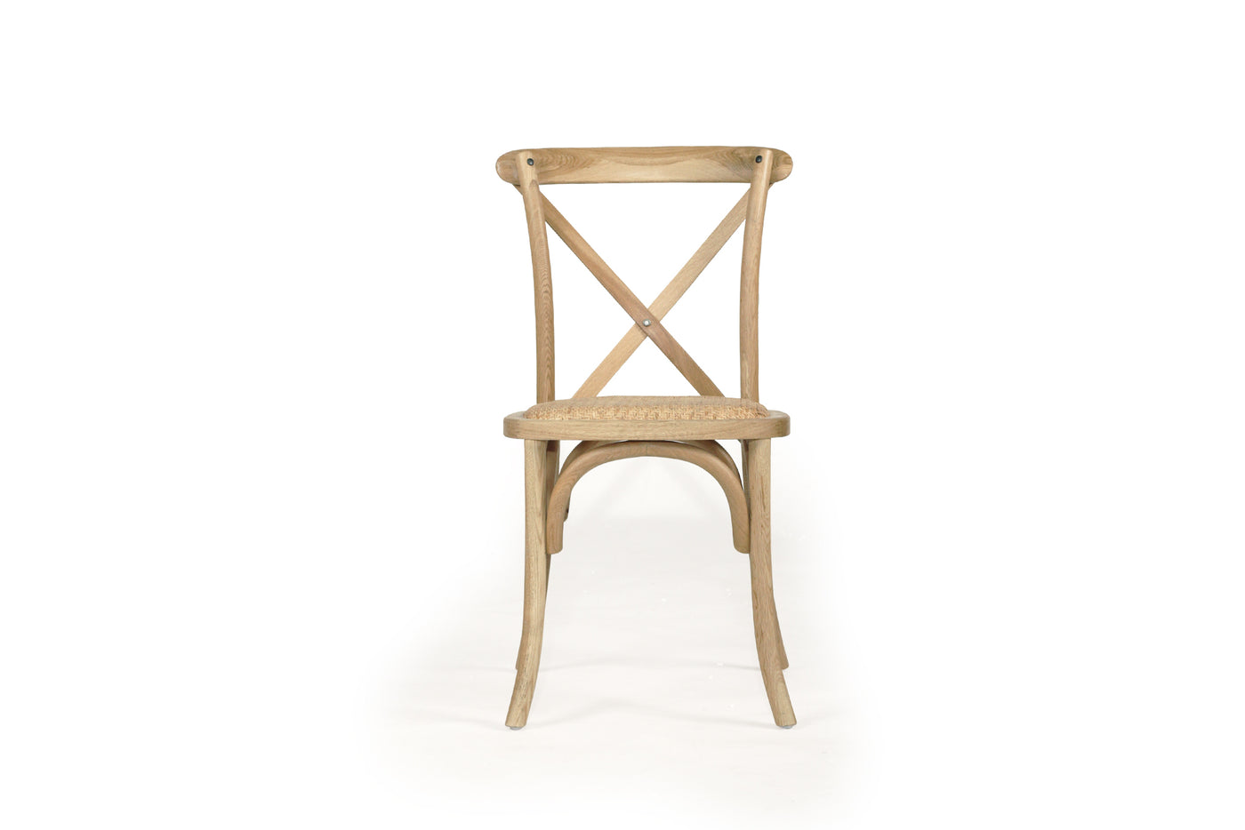 Stackable French Cross Back Chair - Natural Oak