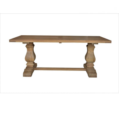 Oak Trestle 200cm Rectangular Dining Table Natural