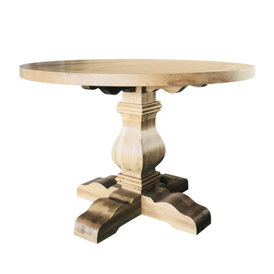 Oak Trestle Round Dining Table Natural 120cm