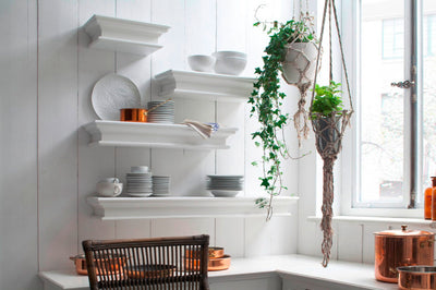 Floating Wall Shelf, Medium - Classic White