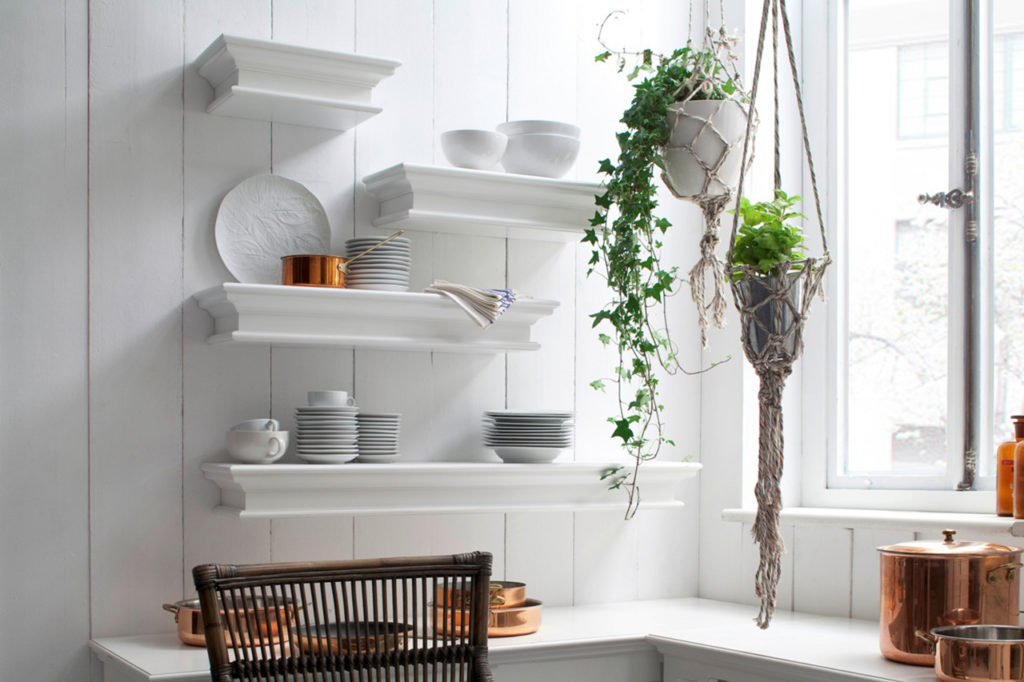 Floating Wall Shelf, Extra Long - Classic White