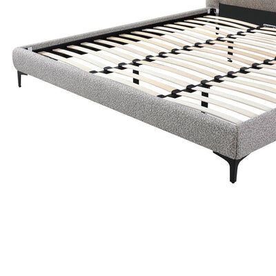 Fabric Queen Bed Frame - Sand Boucle