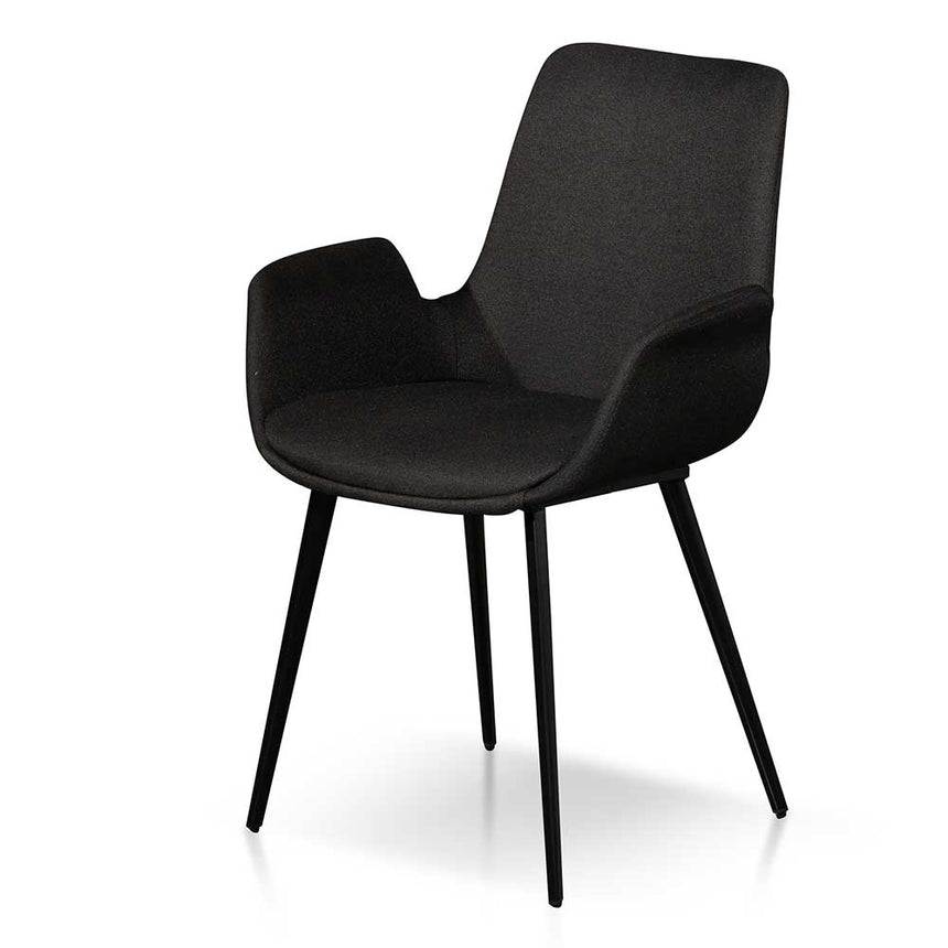 Fabric Dining Chair – Black (Set of 2)