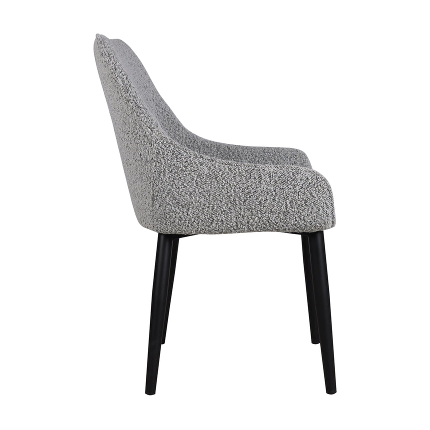 Dining Chair - Pepper Boucle in Black Legs (Set of 2)