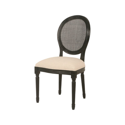 Black ELM Dining Chair - Light Beige (Set of 2)