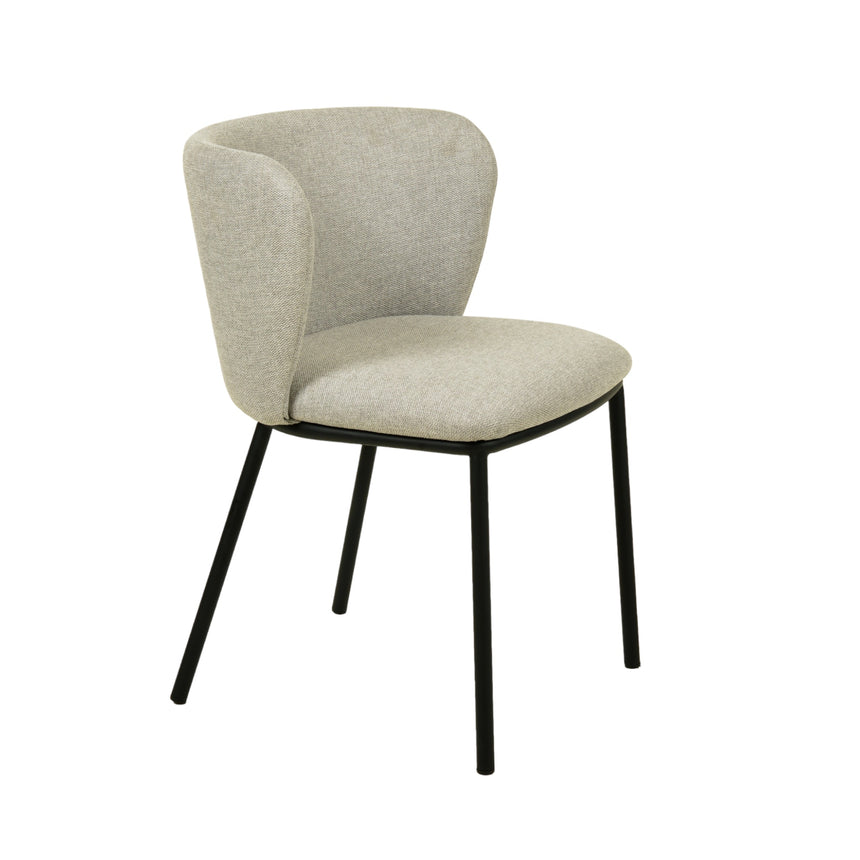 Fabric Dining Chair - Coastal Light Grey (Set of 2)
