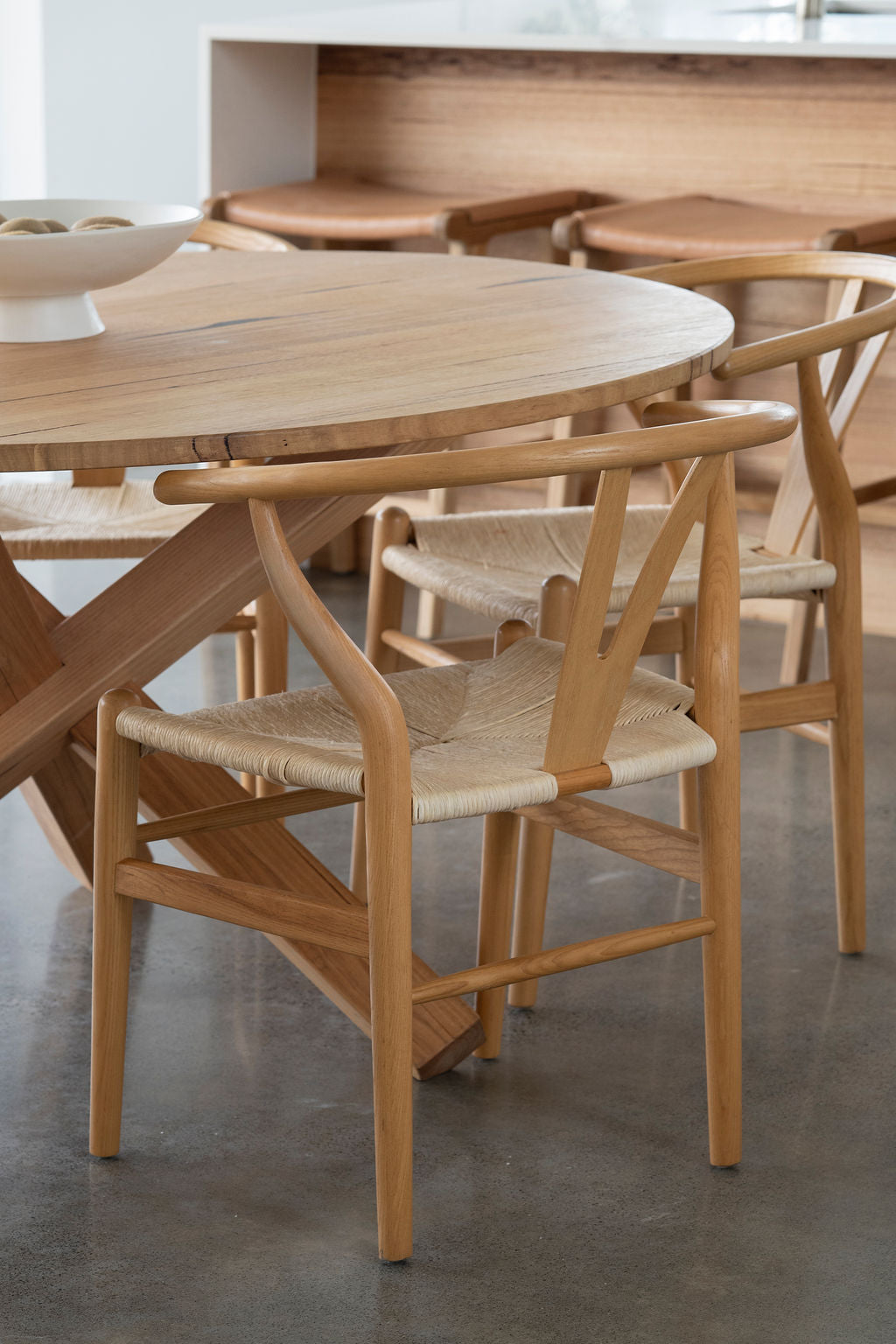 Cross Over Designer Replica Chair - Natural Oak