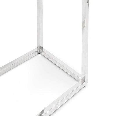 1.15m Console Glass Table - Stainless Steel Base