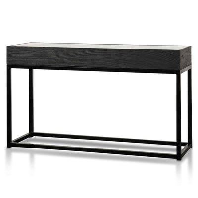 1.39m Reclaimed Console Table - Full Black