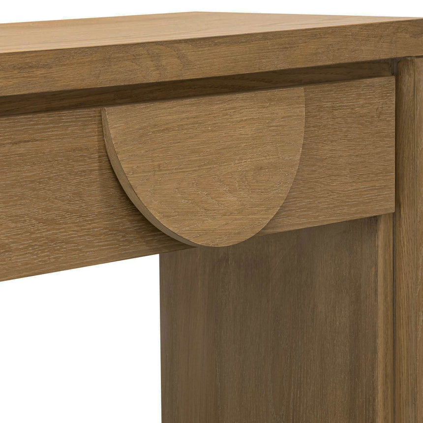 140cm Console Table with Drawers - Dusty Oak