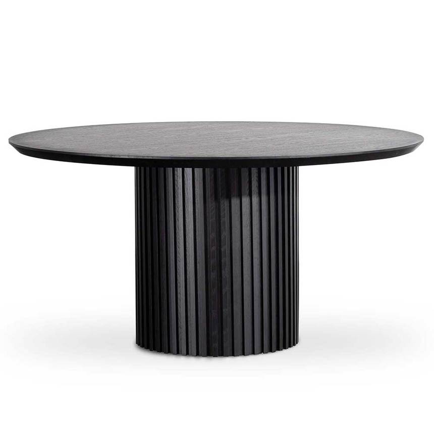 1.5m Wooden Round Dining Table - Black