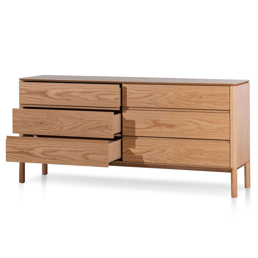 6 Drawers Wooden Chest - Natural