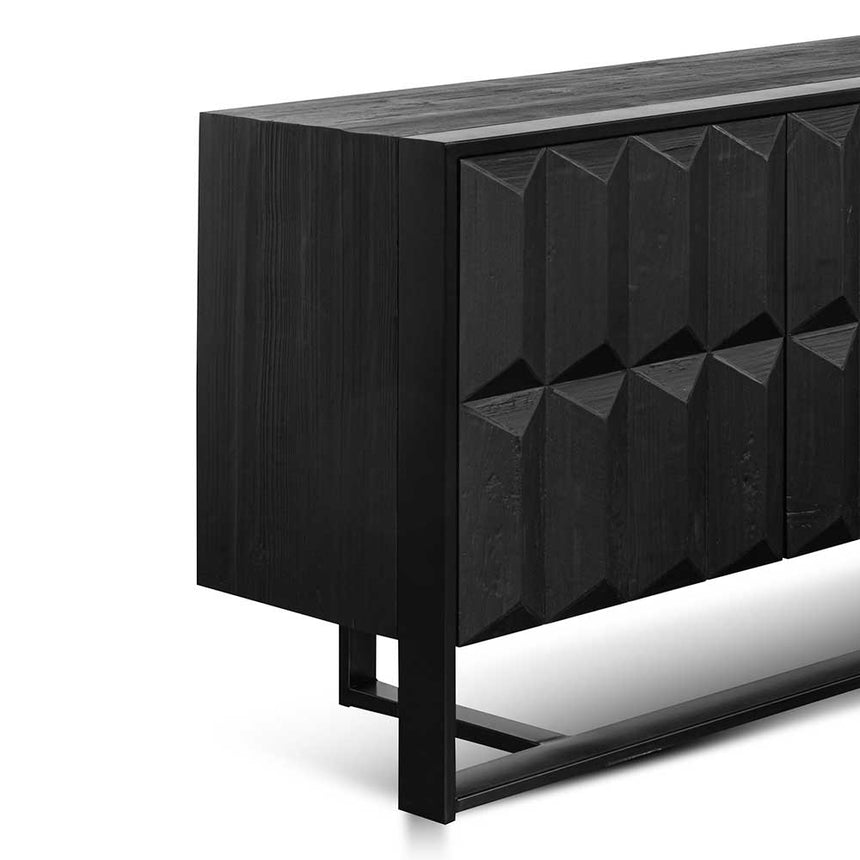 1.78m Recycled Sideboard - Full Black