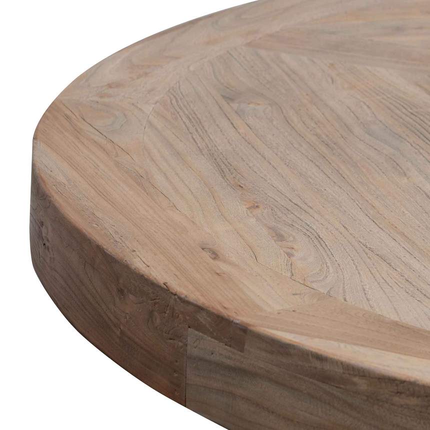 1.6m Round Dining Table - Natural Top - Natural Base