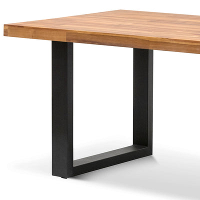 2.1m Dining Table - Natural with Black Leg