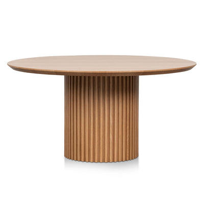1.5m Wooden Round Dining Table - Natural
